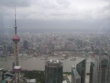 Pohled z 88.patra budovy Jin Mao, anghaj, na
