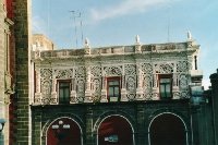 Detail fasdy kostela Santa Domingo | Puebla, Mexiko