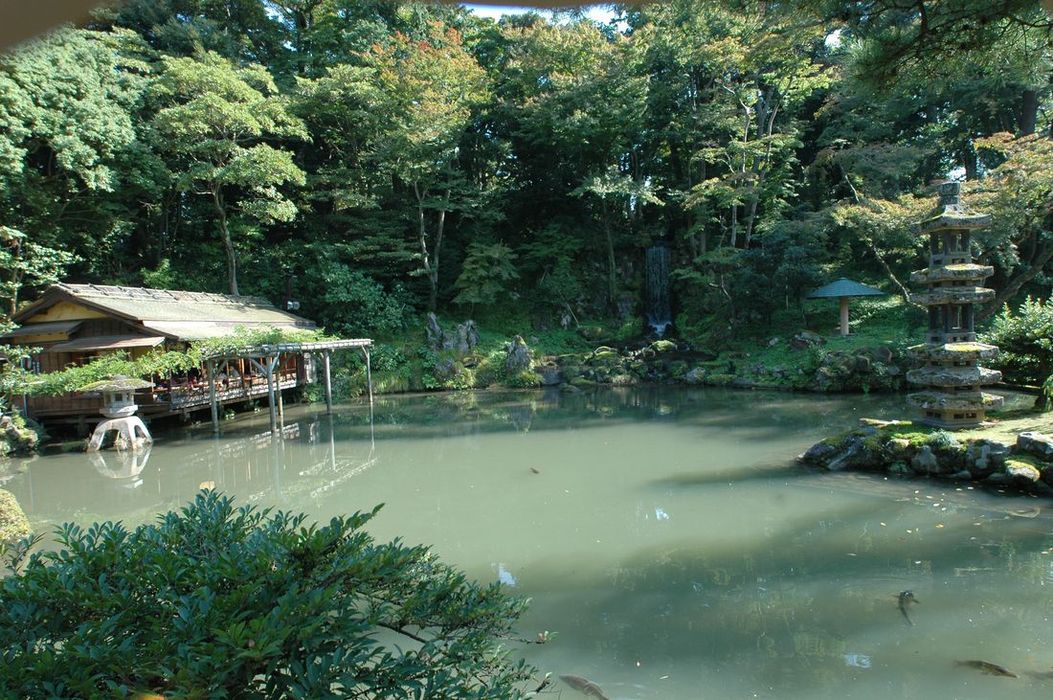 Obrzky k cestopisu Japonsko: Zahrady Kenrokuen ve mst Kanazawa