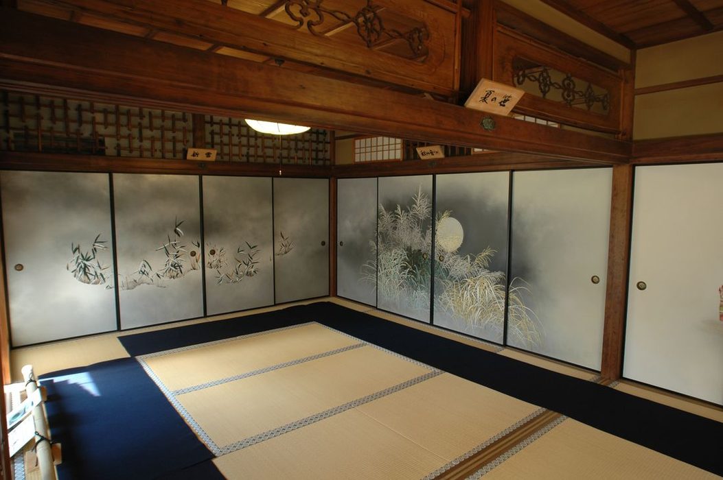 Obrzky k cestopisu Japonsko: Interir tradin zazenho domu obl chrmu Tdi (Toji) v Kjtu