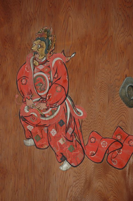 Obrzky k cestopisu Japonsko: Star krlovsk palc v Kyto - Malba na zstn