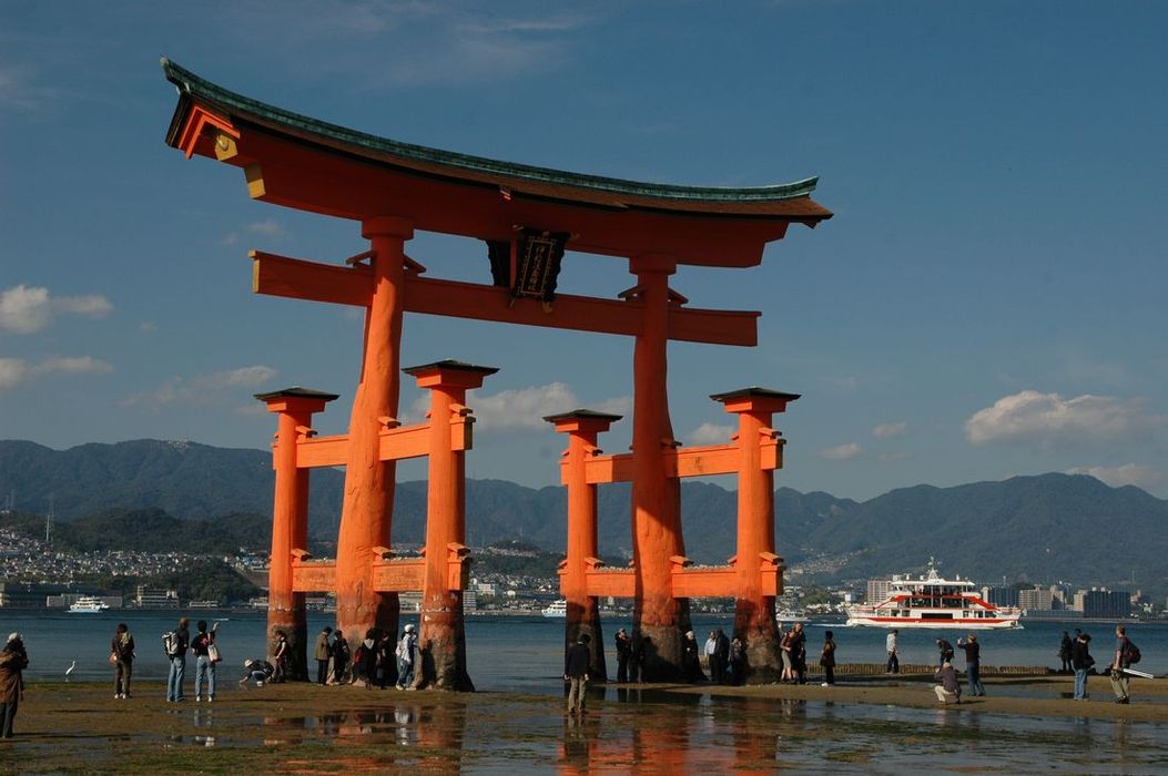 Obrzky k cestopisu Japonsko - ostrov Miyajima - torii