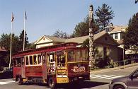 Replika historickho autobusu v Juneau, Aljaka