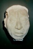 Maska v muzeu, Palenque, Mexiko