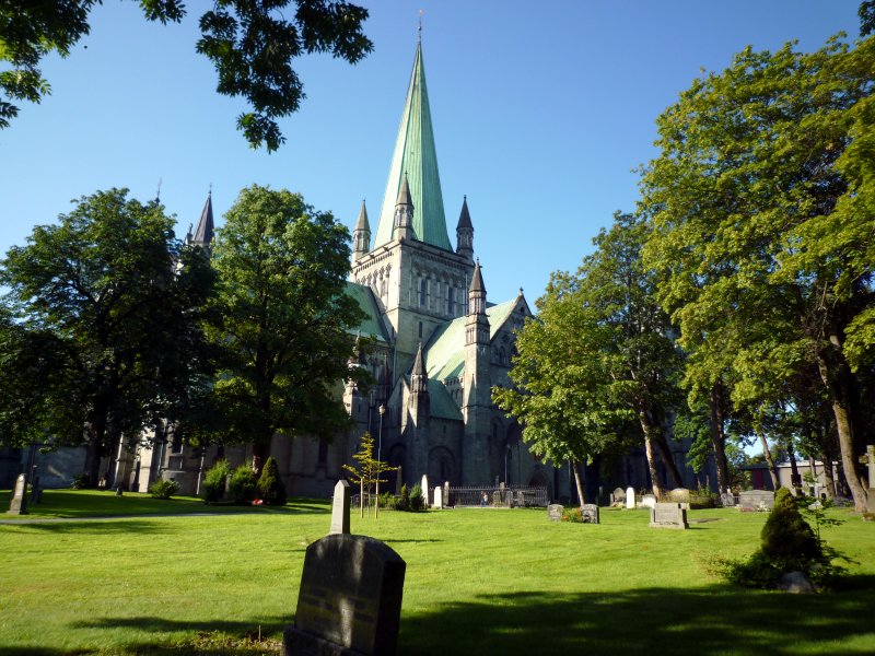 Obrzky k cestopisu Norsko: katedrla Nidarosdomen - zadn ast