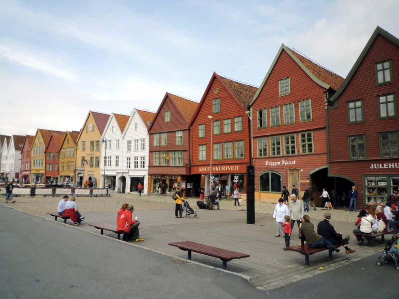 Obrázky k cestopisu Norsko: Bryggen ve městě Bergen