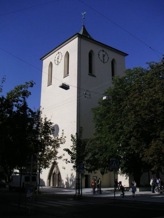 Obrzky k cestopisu Fellbach - Evangelick Pauluskirche na Bahnhoffstrasse z roku 1927