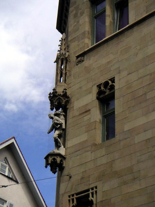 Obrzky k cestopisu Stuttgart - Detail vzdoby jedn z budov v Bohnenviertel