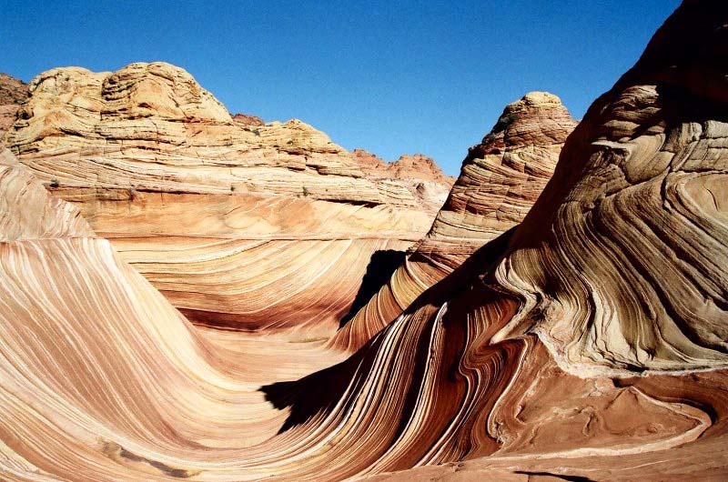 Obrzek k cestopisu prodn rezervace zpadu USA - The Wave - Vlna je zkamenl psen duna v oblasti Paria